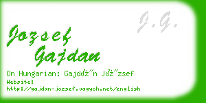 jozsef gajdan business card